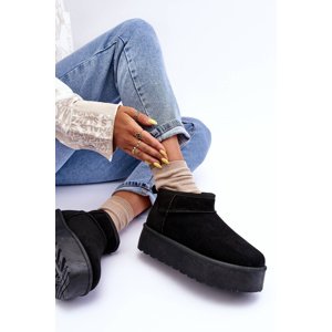 FD1 Suede Snow Boots On Platform Black Corcoran