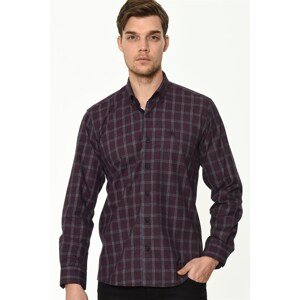 G711 DEWBERRY MEN'S SHIRT-BURGUNDY