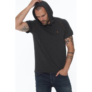 T8570 DEWBERRY HOODED MEN'S T-SHIRT-ANTHRACITE