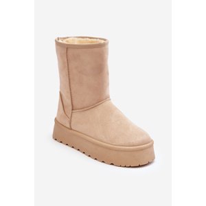 PS1 Women's Snow Boots with Faux Fur Lining Beige Abrams