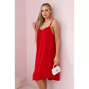 Kesi Włoski Viscose dress with straps Red