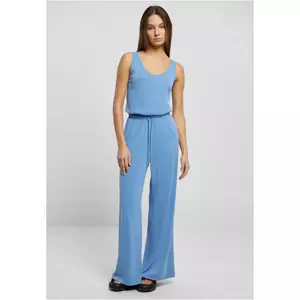 Women's modal long-sleeved jumpsuit in blue