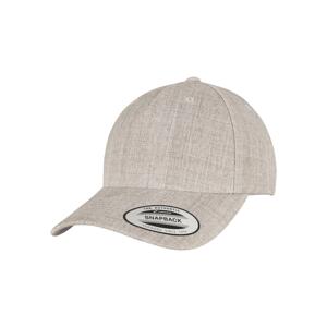 YP CLASSICS 5-PANEL PREMIUM COVERED CAP HEATHER GREY SNAPBACK CAP