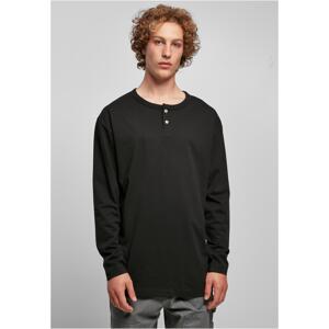 Bio Oversized Henley Longsleeve Black