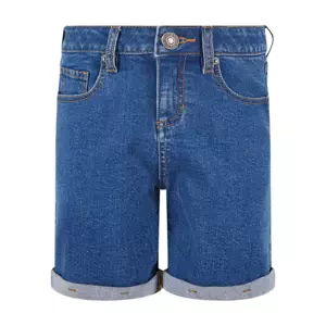 Girls' Organic Stretch Denim Shorts with 5 Pockets Blue