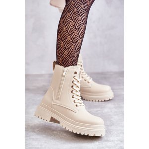 EVENTO Women's Warm Leather Boots Light Beige Dorchen