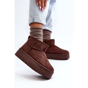 Boto Suede Platform Snow Boots Brown Corcoran