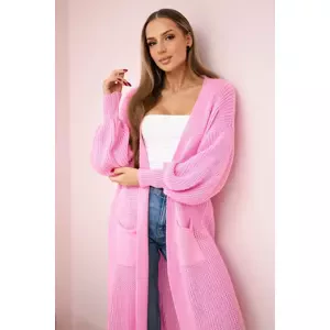 Kesi Włoski Sweater long cardigan light pink