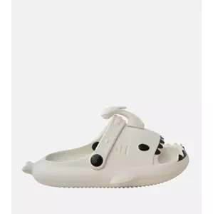 Gemre White children's flip-flops with a shark motif Tossi