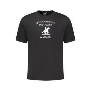 US GRAND POLO SHORT SLEEVE T-SHIRT MEN BLACK