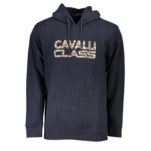CAVALLI CLASS MEN'S BLUE ZIPLESS SWEATSHIRT