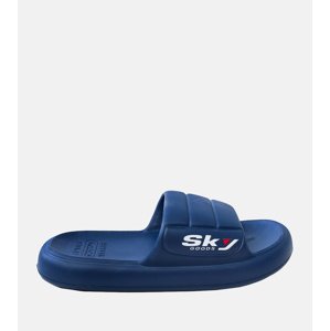 marka niezdefiniowana Navy blue men's rubber flip-flops Torwald