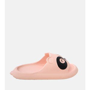 marka niezdefiniowana Pink children's flip-flops with Ketti panda motif