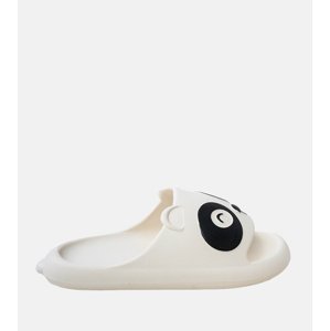marka niezdefiniowana White children's flip-flops with panda motif Ketti