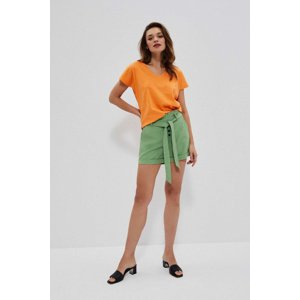 Marisse Plain Shorts With Ties L-Sh-3723 Palm