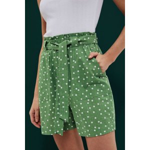 Marisse Cotton Polka Dot Shorts L-Sh-3728 Palm