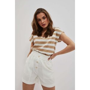 Marisse Women's Shorts L-Sh-4019 Off White