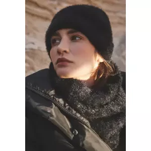 Marisse Warm Fur Hat, Black