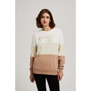 Marisse Dark Beige Printed Sweatshirt