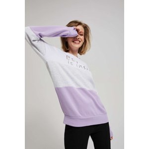 Marisse Lavender Printed Sweatshirt