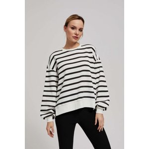 Marisse Striped Sweatshirt With Puffy Sleeves