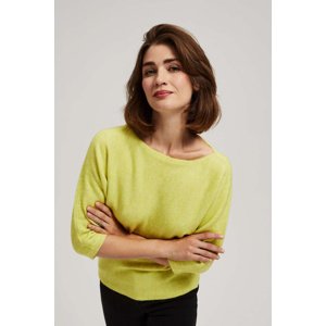 Marisse Lime 3/4 Sleeve Sweater