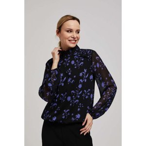 Marisse Black Floral Pattern Shirt