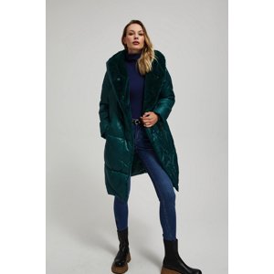 Marisse Long Emerald Hooded Jacket