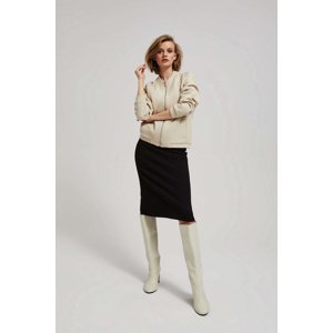 Marisse Black Sweater Pattern Pencil Skirt