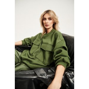 Marisse Women's Sweatshirt L-Bl-4311 Khaki