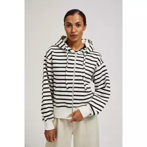 Marisse Women's Sweatshirt L-Bl-4307 White_Black