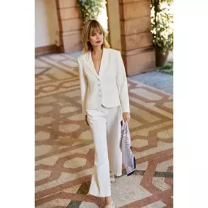 Marisse Women's Jacket L-Mr-4607 Off White