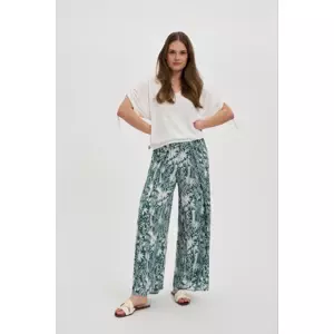 Marisse Patterned Green Viscose Trousers