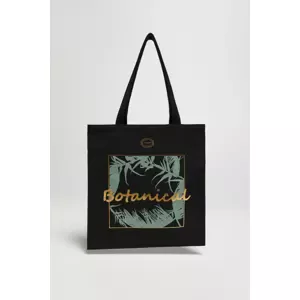 Marisse Black Shopper Bag With Inscription