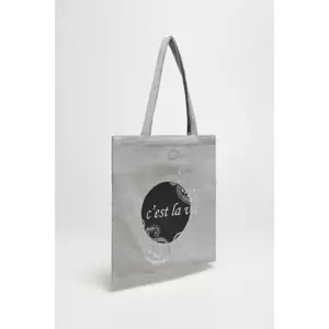 Marisse Gray Printed Shopper Bag