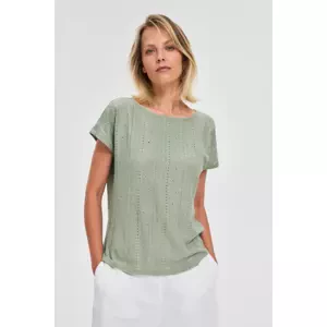 Marisse Olive Short-Sleeved Blouse
