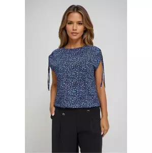 Marisse Patterned Blue Blouse