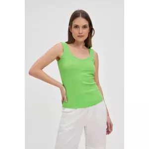 Marisse Green Ribbed Top