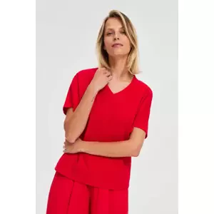 Marisse Red Cotton Blouse