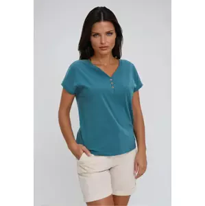 Marisse Cotton Blouse With Buttons, Green