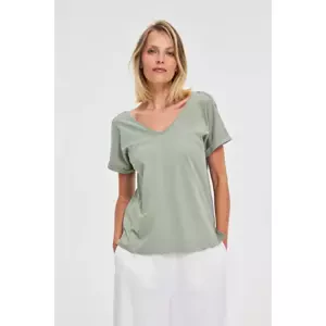 Marisse Olive Cotton Blouse