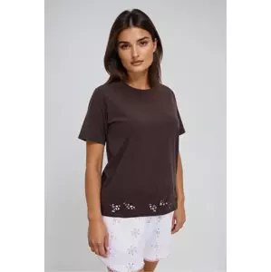 Marisse Brown Cotton Blouse