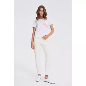 Marisse White T-Shirt With A Print On The Pocket