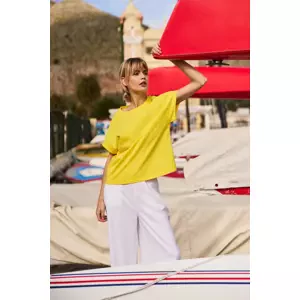 Marisse Yellow Cotton T-Shirt