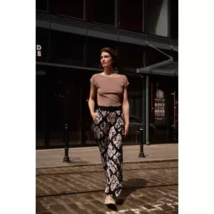 Marisse Viscose Trousers With A Belt, Black