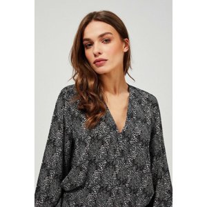 Marisse Deep Neck Shirt L-Ko-3413 Black
