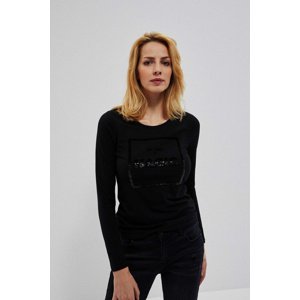 Marisse Blouse With Inscription Z-Ts-3649 Black