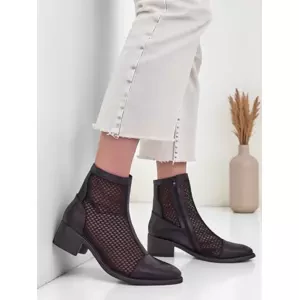 Resti Perforated Women's Low Heeled Ankle Boots Rowices