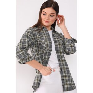 Z6664 DEWBERRY WOMEN'S SHIRT-ANTHRACITE