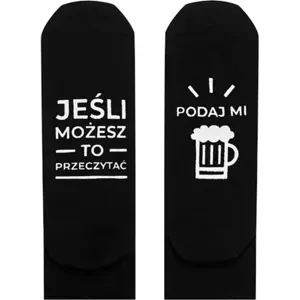 SOXO Men's Ankle Socks With Texts Give Me Beer Black